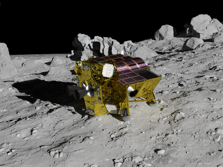 Tàu đổ bộ thông minh nghiên cứu Mặt trăng (SLIM) của Nhật Bản - Ảnh: JAXA
