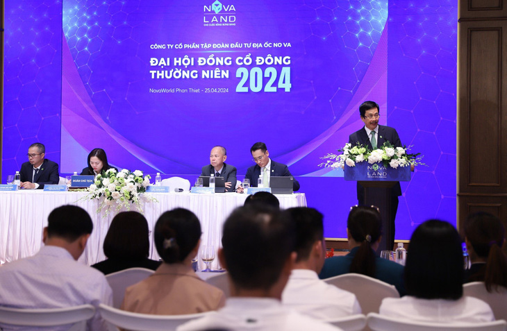 Ông Bùi Thành Nhơn - chủ tịch hội đồng quản trị Novaland - cho biết doanh nghiệp phải ưu tiên duy trì hoạt động liên tục và tiếp tục hoàn thiện các dự án, bàn giao sản phẩm theo cam kết - Ảnh: NVL