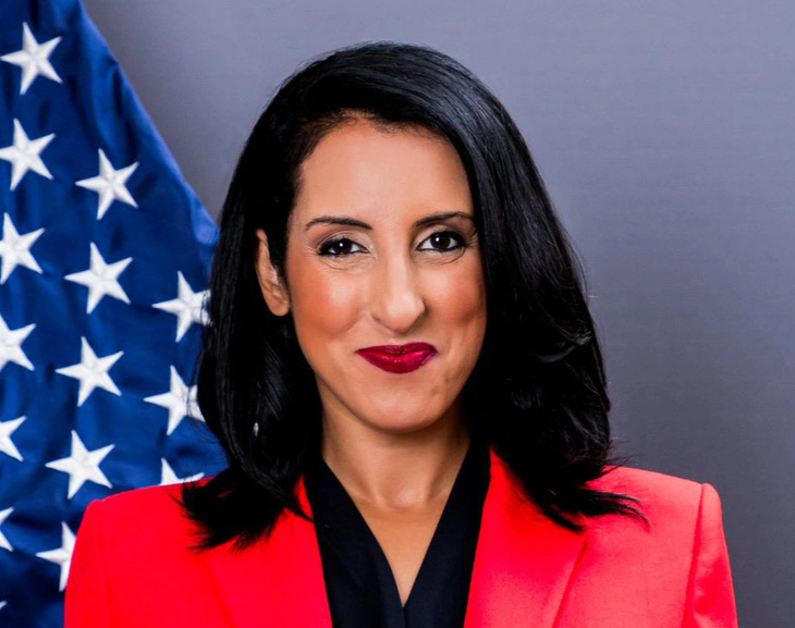 Bà Hala Rharrit, người phát ngôn tiếng Ả Rập của Bộ Ngoại giao Mỹ, từ chức để phản đối chính sách của Mỹ ở Gaza - Ảnh: BỘ NGOẠI GIAO MỸ