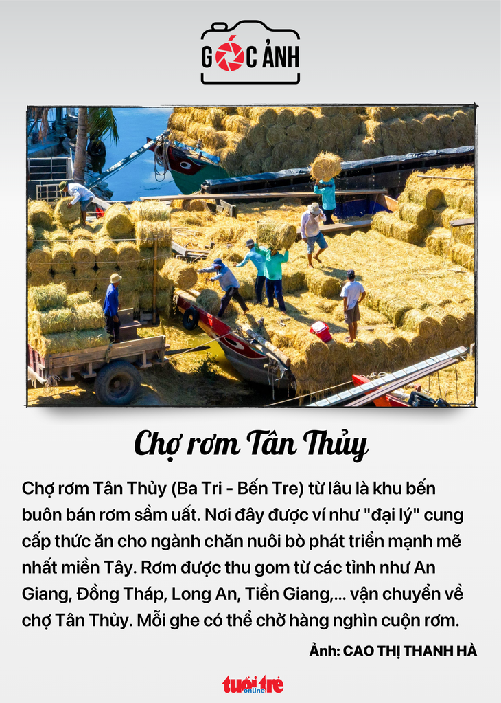 Chợ rơm Tân Thủy - Ảnh: CAO THỊ THANH HÀ