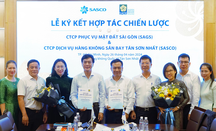 SASCO - một trong những công ty hàng đầu trong lĩnh vực dịch vụ phi hàng không tại Việt Nam và SAGS - Công ty dịch vụ mặt đất với hơn 20 năm phát triển ký kết hợp tác toàn diện.