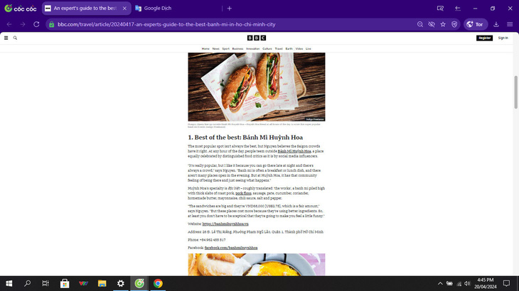Bánh mì Huỳnh Hoa được BBC quảng bá- Ảnh 1.