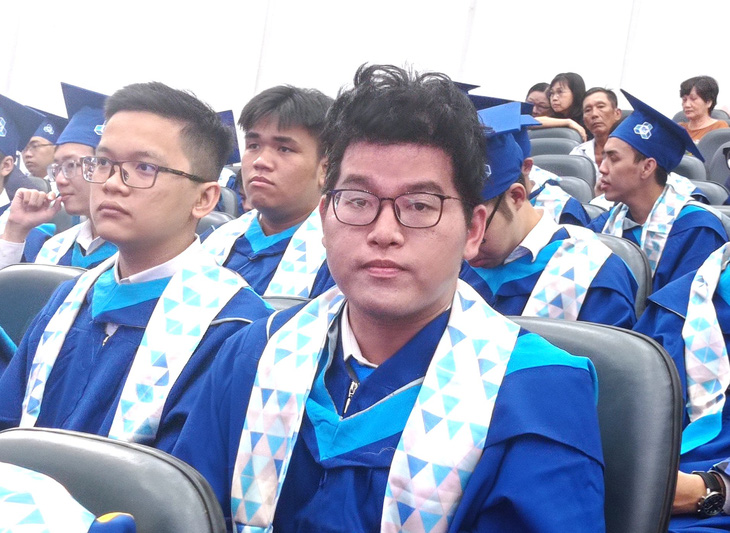 Thái Tài tại lễ tốt nghiệp của Trường đại học Bách khoa TP.HCM sáng nay 26-4 - Ảnh: NHƯ QUỲNH