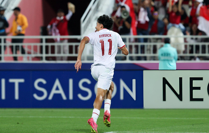 Rafael Struick tỏa sáng rực rỡ với hai lần sút tung lưới U23 Hàn Quốc - Ảnh: GETTY