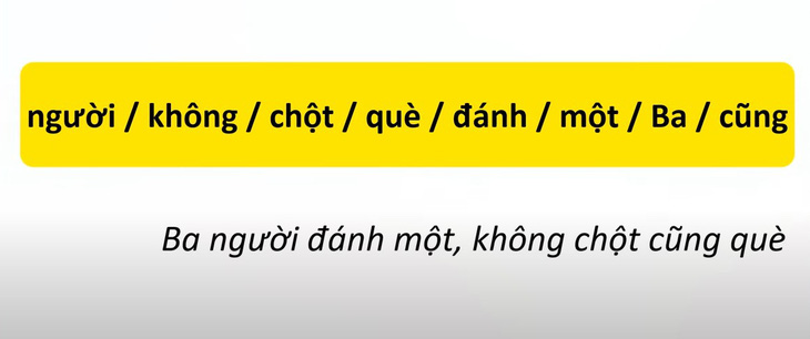 Thử tài tiếng Việt: Sắp xếp các từ sau thành câu có nghĩa (P75)- Ảnh 4.