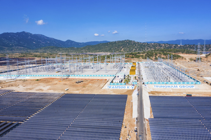 Dự án điện mặt trời và trạm 500kV của Trung Nam Thuân Nam - Ảnh: T.NAM