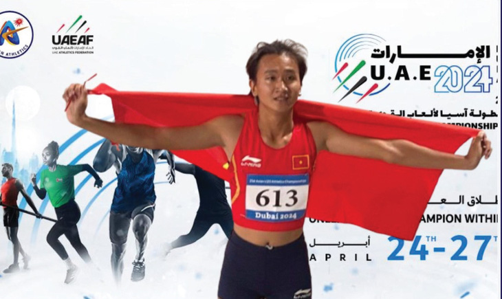 Trần Thị Nhi Yến giành huy chương bạc ở Giải điền kinh U20 châu Á