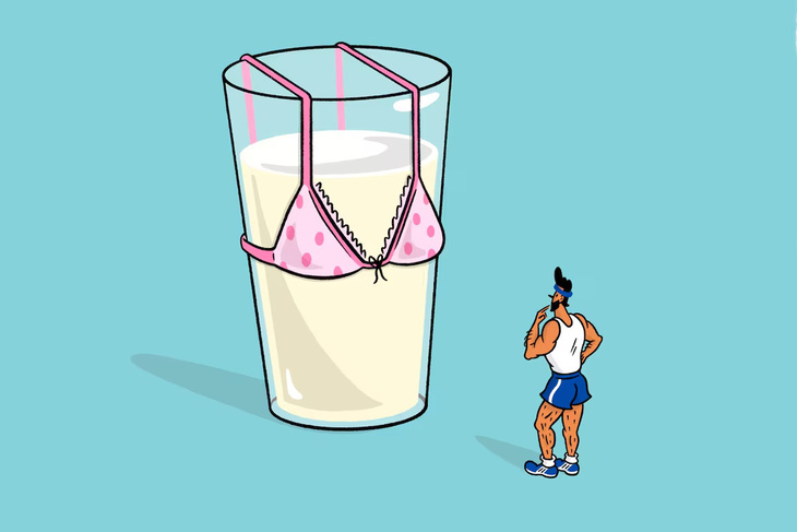 Rất khó có khả năng uống sữa đậu nành sẽ thúc đẩy sự phát triển ngực ở nam giới - Ảnh: The Washington Post