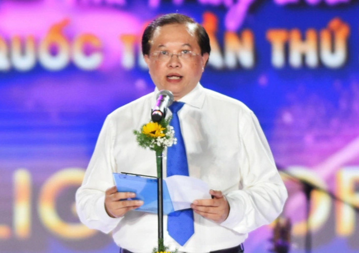 Ông Tạ Quang Đông - thứ trưởng Bộ Văn hóa, Thể thao và Du lịch - phát biểu khai mạc - Ảnh: TRẦN HOÀI