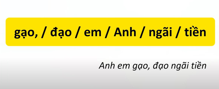 Thử tài tiếng Việt: Sắp xếp các từ sau thành câu có nghĩa (P77)- Ảnh 4.