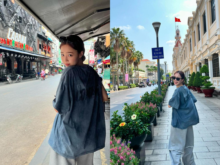 Choi Ye Bin vui vẻ dạo phố ở TP.HCM - Ảnh: Instagram nhân vật