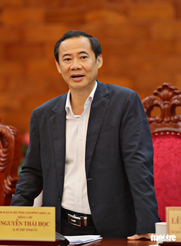 Ông Nguyễn Thái Học, quyền bí thư Tỉnh ủy Lâm Đồng, cho biết sẽ rà soát lại việc thực hiện luật báo chí của địa phương - Ảnh: M.V
