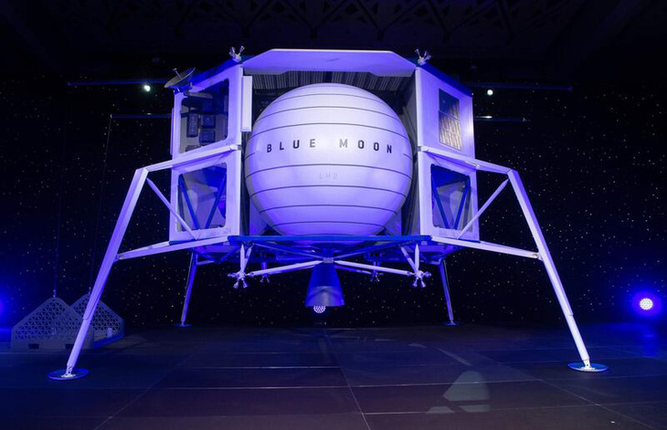 Tàu đổ bộ Blue Moon của công ty Blue Origin - Ảnh: AFP