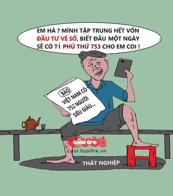 Việt Nam sắp có thêm 1 người siêu giàu - Tranh: Bùi Thanh Tâm 
