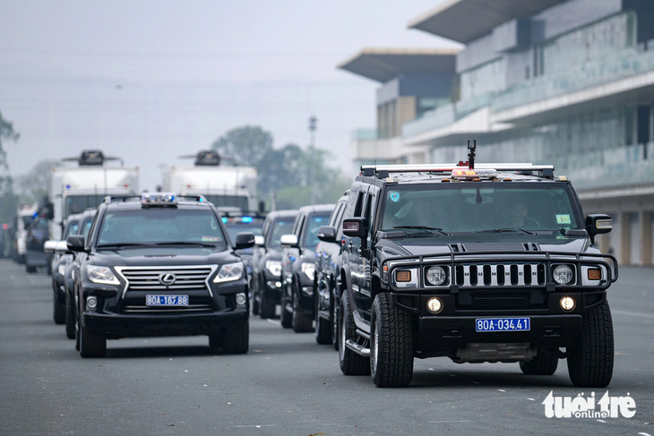 Hơn 100 xe đặc chủng hiện đại của Cảnh sát cơ động sẽ tham gia diễu hành - Ảnh: NAM TRẦN