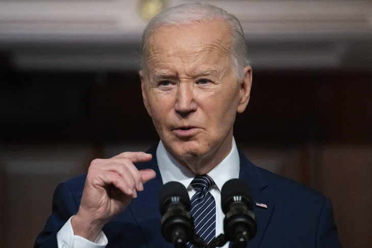 Ông Biden lần đầu tiên sử dụng lá bài hỗ trợ quân sự để gây sức ép lên Israel - Ảnh: AFP