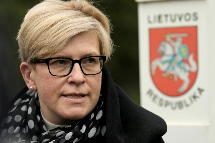 Thủ tướng Lithuania Ingrida Simonyte - Ảnh: REUTERS