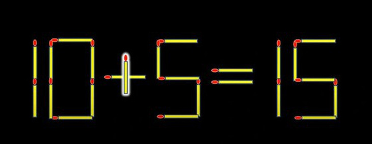 Thử tài IQ: Di chuyển một que diêm để 10-5=19 thành phép tính đúng- Ảnh 2.
