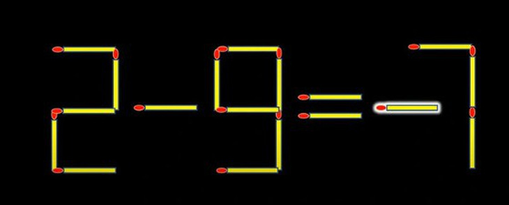 Thử tài IQ: Di chuyển một que diêm để 4+3=-7 thành phép tính đúng- Ảnh 6.