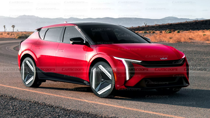 Kia EV6 facelift sẽ sớm được công bố nhưng chỉ đi vào sản xuất từ cuối năm 2024 - Ảnh: Carscoops