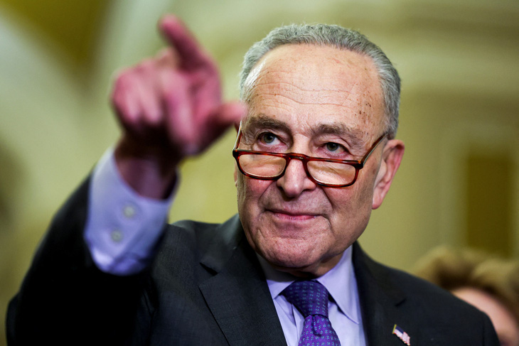 Lãnh đạo phe đa số Dân chủ tại Thượng viện Mỹ Chuck Schumer - Ảnh: REUTERS