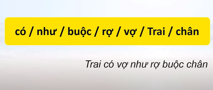 Thử tài tiếng Việt: Sắp xếp các từ sau thành câu có nghĩa (P59)- Ảnh 2.