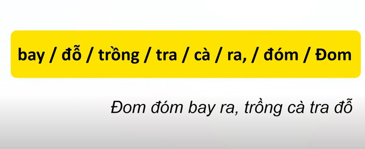 Thử tài tiếng Việt: Sắp xếp các từ sau thành câu có nghĩa (P79)- Ảnh 4.