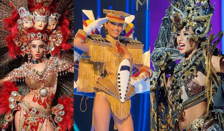 Những bộ trang phục dân tộc ấn tượng tại cuộc thi Hoa hậu Hoàn vũ (Miss Universe) qua các năm - Ảnh: BTC