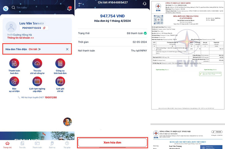 Cách tra cứu hóa đơn tiền điện trên App EVNHANOI