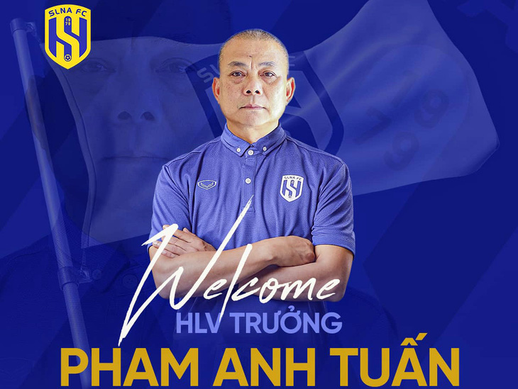 CLB Sông Lam Nghệ An thông báo HLV trưởng mới là ông Phạm Anh Tuấn - Ảnh: SLNA FC