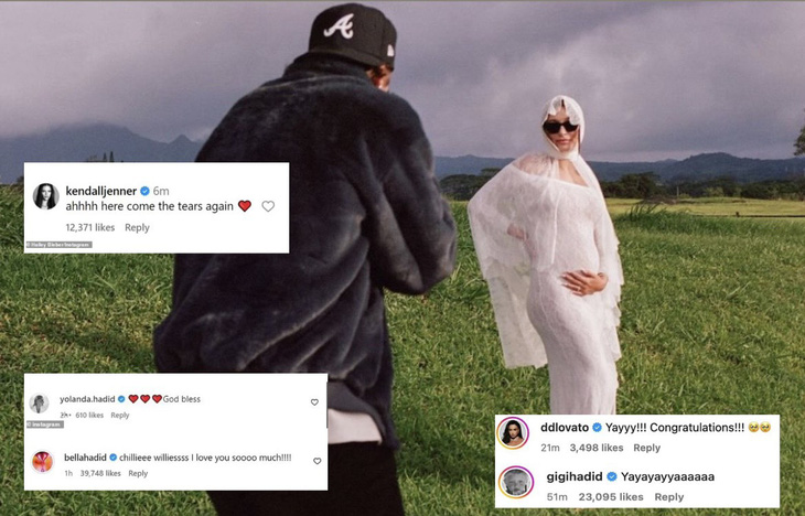 Loạt ngôi sao chúc mừng vợ chồng Justin Bieber và Hailey Bieber