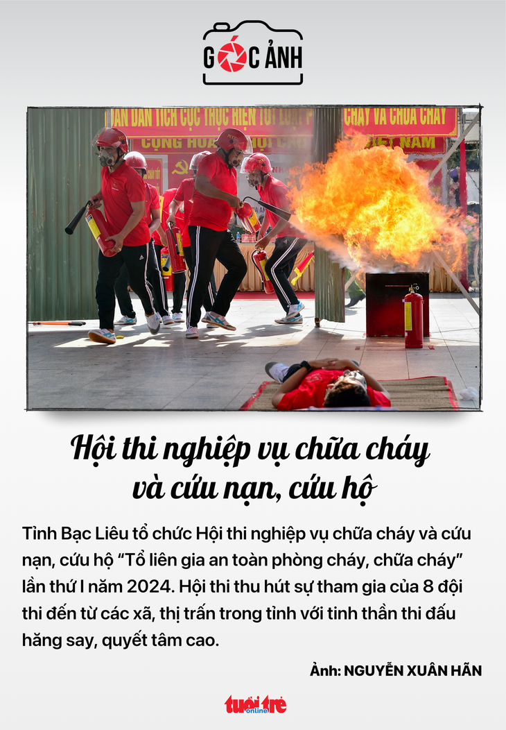 Hội thi nghiệp vụ chữa cháy và cứu nạn, cứu hộ - Ảnh: NGUYỄN XUÂN HÃN Hội thi nghiệp vụ chữa cháy và cứu nạn, cứu hộ - Ảnh: NGUYỄN XUÂN HÃN