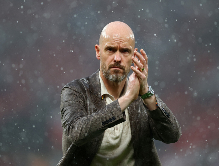 HLV Erik Ten Hag tự tin dù Man United thất bại trước Arsenal - Ảnh: REUTERS