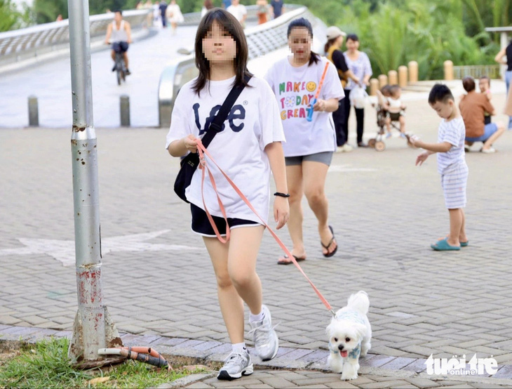 Chó thả rông chạy loạn xạ tại công viên Hồ Bán Nguyệt- Ảnh 5.