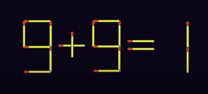 Thử tài IQ: Di chuyển hai que diêm để 8+1=5 thành phép tính đúng- Ảnh 3.