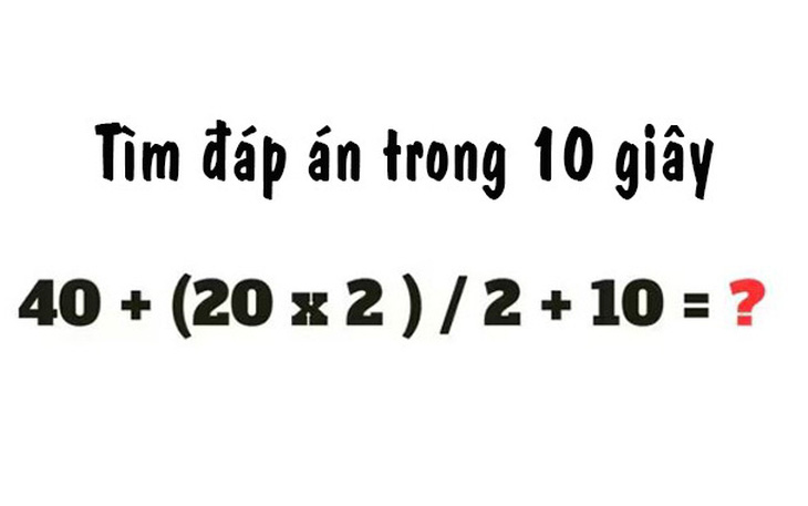 Giải mã phép toán trong 10 giây