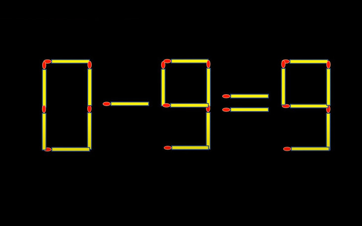 Thử tài IQ: Di chuyển một que diêm để 0-9=9 thành phép tính đúng