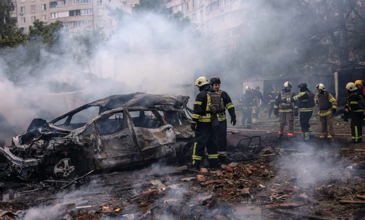 Vùng Kharkov của Ukraine bị thiệt hại sau khi Nga tấn công tên lửa - Ảnh: SHUTTERSTOCK