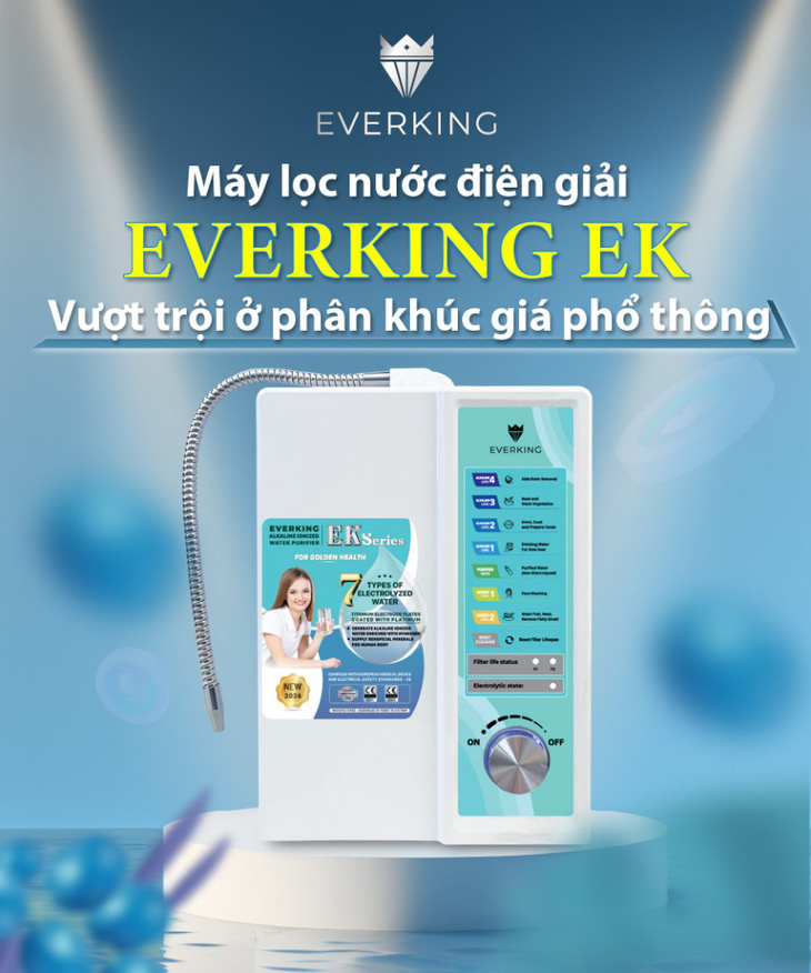 Máy lọc nước điện giải EVERKING dòng EK chất lượng vượt trội với mức giá phổ thông- Ảnh 1.