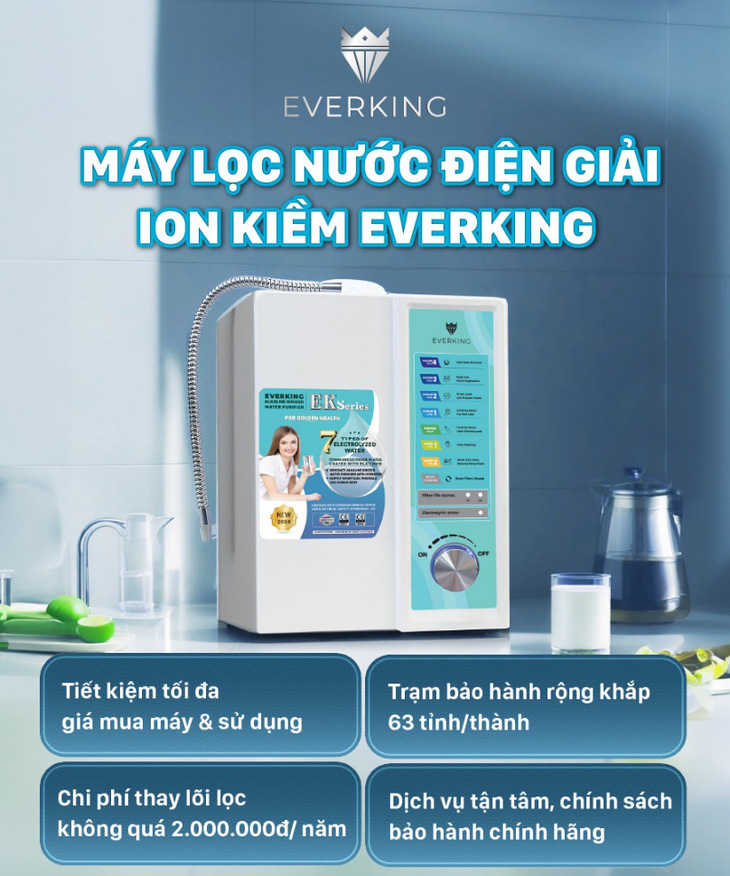 Máy lọc nước điện giải EVERKING dòng EK chất lượng vượt trội với mức giá phổ thông- Ảnh 5.