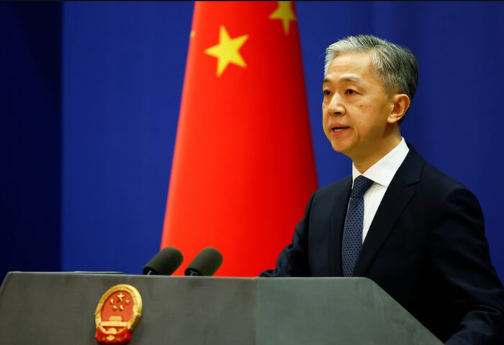 Người phát ngôn Bộ Ngoại giao Trung Quốc Uông Văn Bân - Ảnh: REUTERS