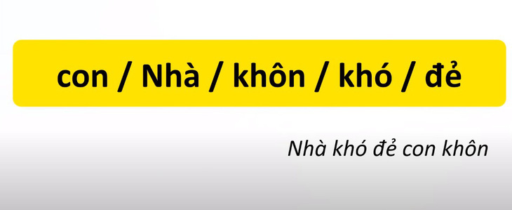 Thử tài tiếng Việt: Sắp xếp các từ sau thành câu có nghĩa (P94)- Ảnh 2.