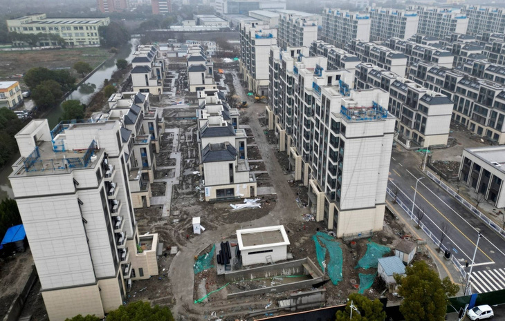 Một khu dân cư đang được Country Garden phát triển ở Thượng Hải vào tháng 2-2024 - Ảnh: REUTERS