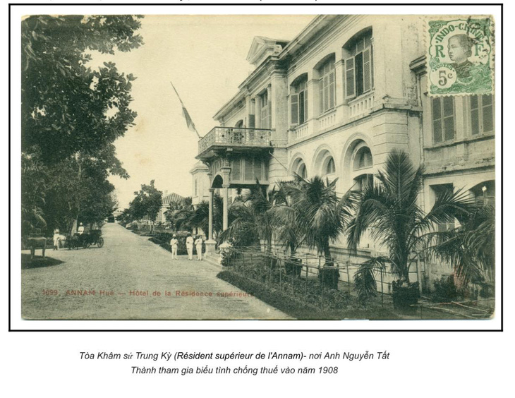 Bưu ảnh Toà khâm sứ Trung Kỳ - nơi Nguyễn Tất Thành đã tham gia biểu tình kháng thuế năm 1908