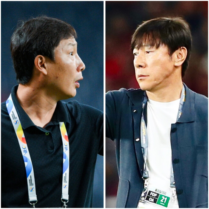 HLV Kim Sang Sik và Shin Tae Yong khả năng sẽ gặp nhau ở vòng bảng ASEAN Cup 2024 - Ảnh: N.K