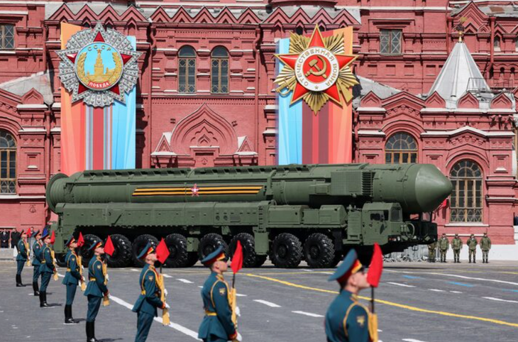 Hệ thống tên lửa đạn đạo xuyên lục địa Yars có thể mang nhiều đầu đạn hạt nhân của Nga - Ảnh: REUTERS