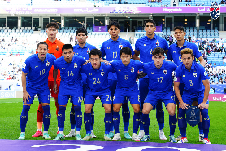 Thành tích khả quan gần nhất của đội tuyển Thái Lan là vào đến tứ kết Asian Cup 2023 sau khi không để thua trận nào ở vòng bảng - Ảnh: CHANGSUEK