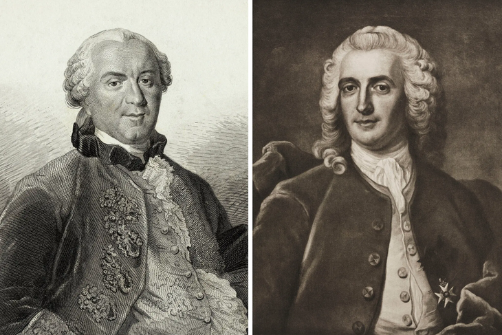 Carl Linnaeus (phải) và Georges-Louis Leclerc, Comte de Buffon (trái). Ảnh: Getty Images