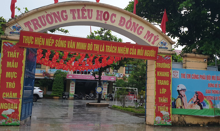 Trường tiểu học Đồng Mỹ, TP Đồng Hới - một trong những trường đã triển khai cho toàn bộ học sinh tham gia cuộc thi Đại sứ văn hóa đọc - Ảnh: QUỐC NAM