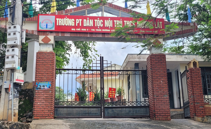 Trường phổ thông dân tộc nội trú THCS Mường Lát, huyện Mường Lát, Thanh Hóa - nơi xảy ra vụ việc - Ảnh: HÀ ĐỒNG